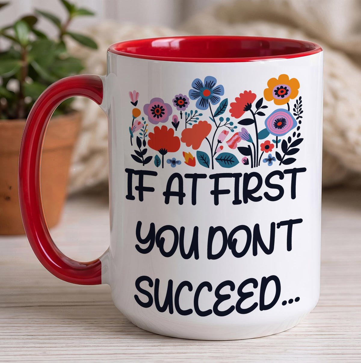 Personalized Floral Teacher Appreciation Coffee Cup