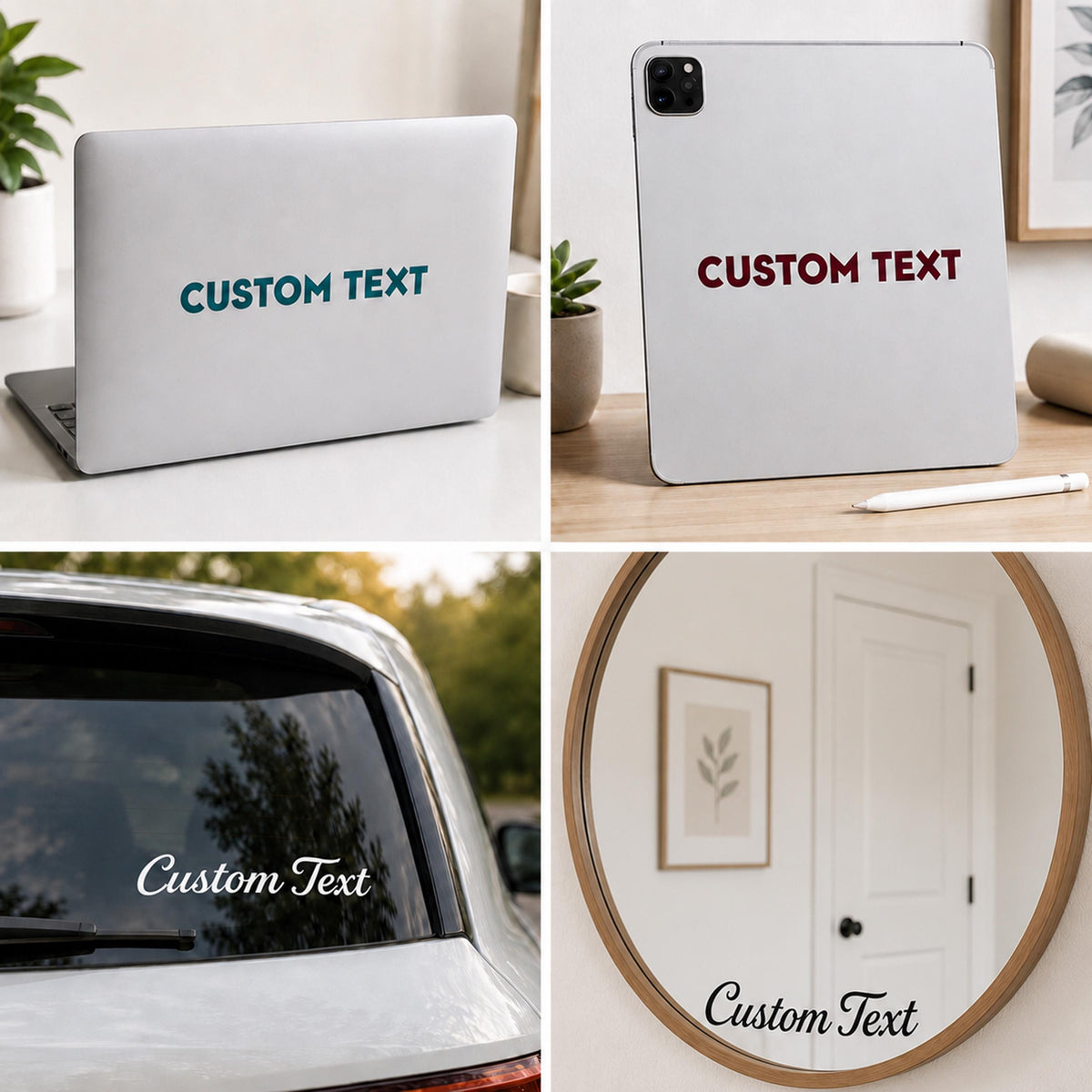 Personalized Vinyl Decal, Custom Text Sticker, Laptop, Tumbler, Car Window