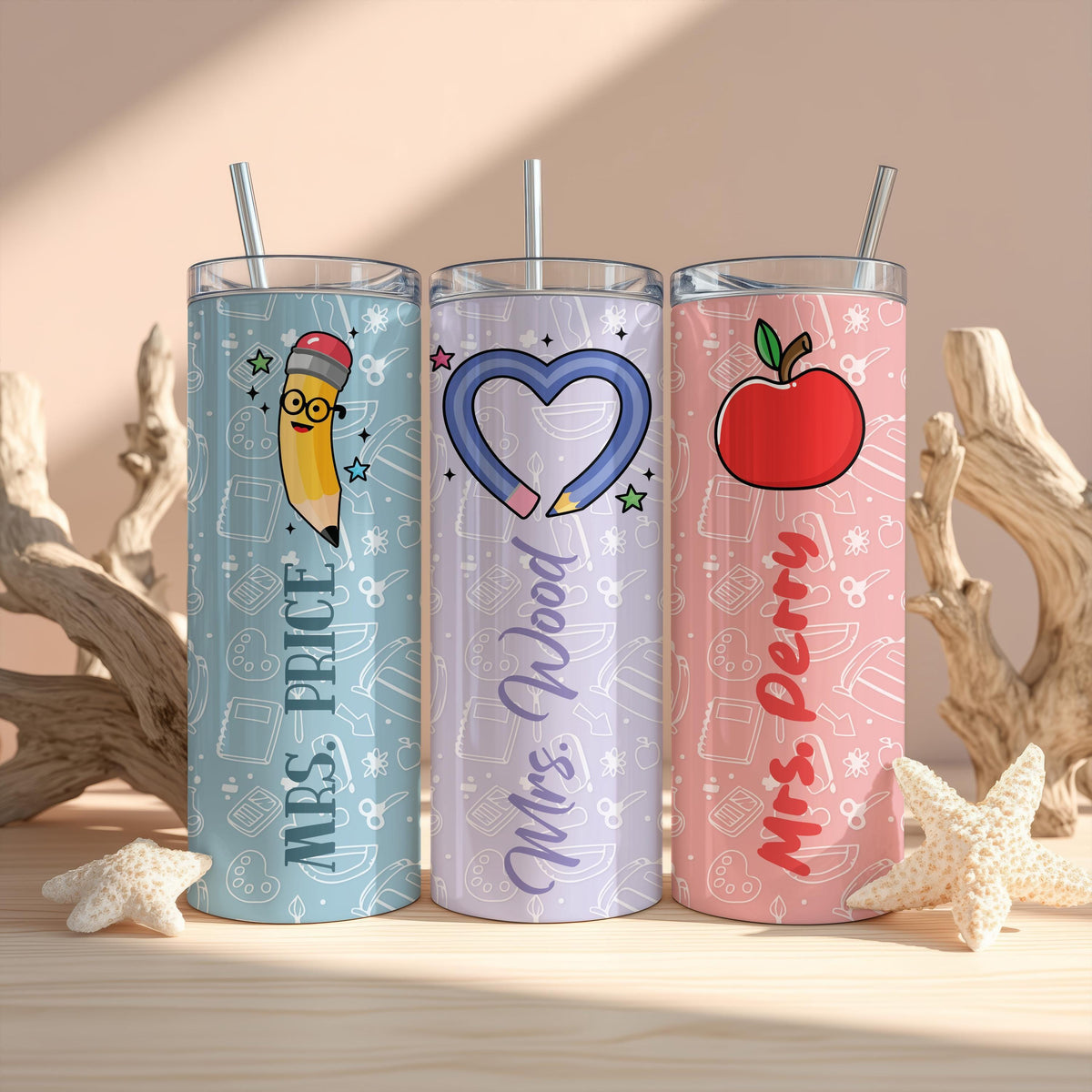Personalized Teacher Tumbler, Cute Appreciation Gift, Custom Teachers Cup