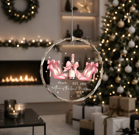 Custom Est Year Mother Of The Bride Ornament