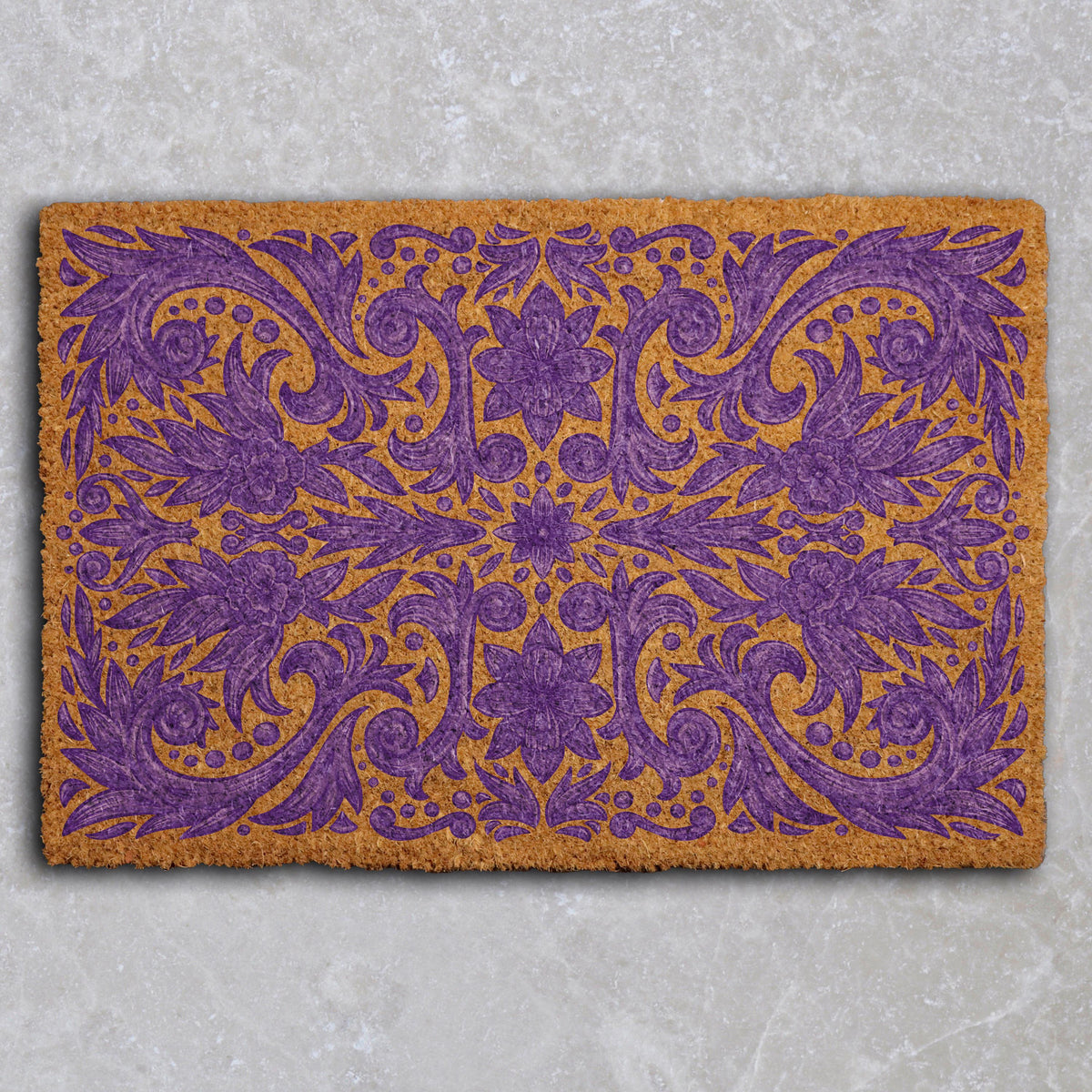 Moroccan Ornate Doormat, Traditional Mediterranean Style Welcome Mat, Retro Boho Entryway Gift