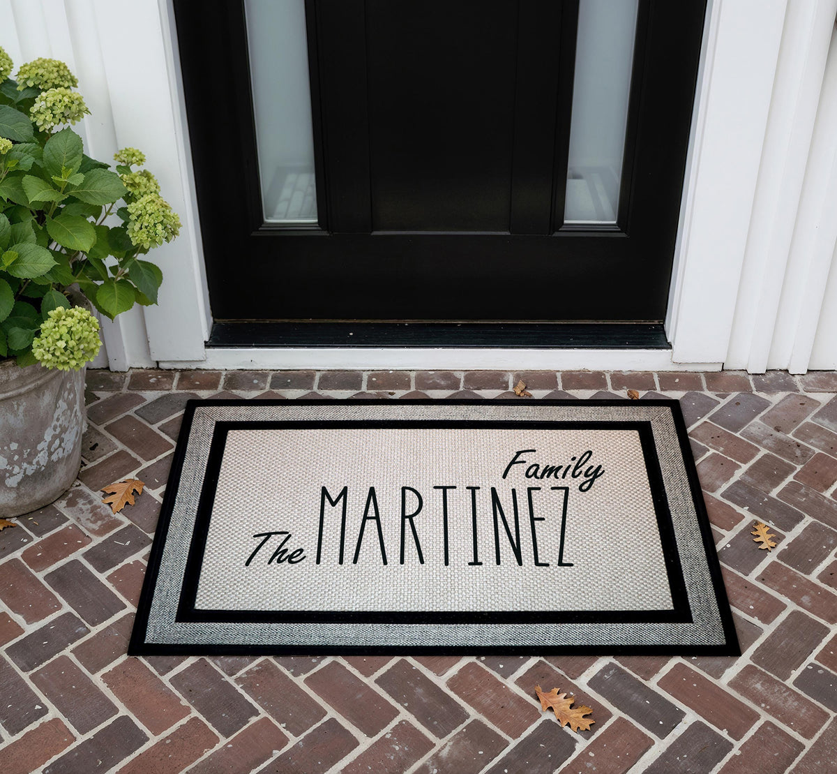 Personalized Family Monogram Doormat, Farmhouse Welcome Mat, Housewarming Gift