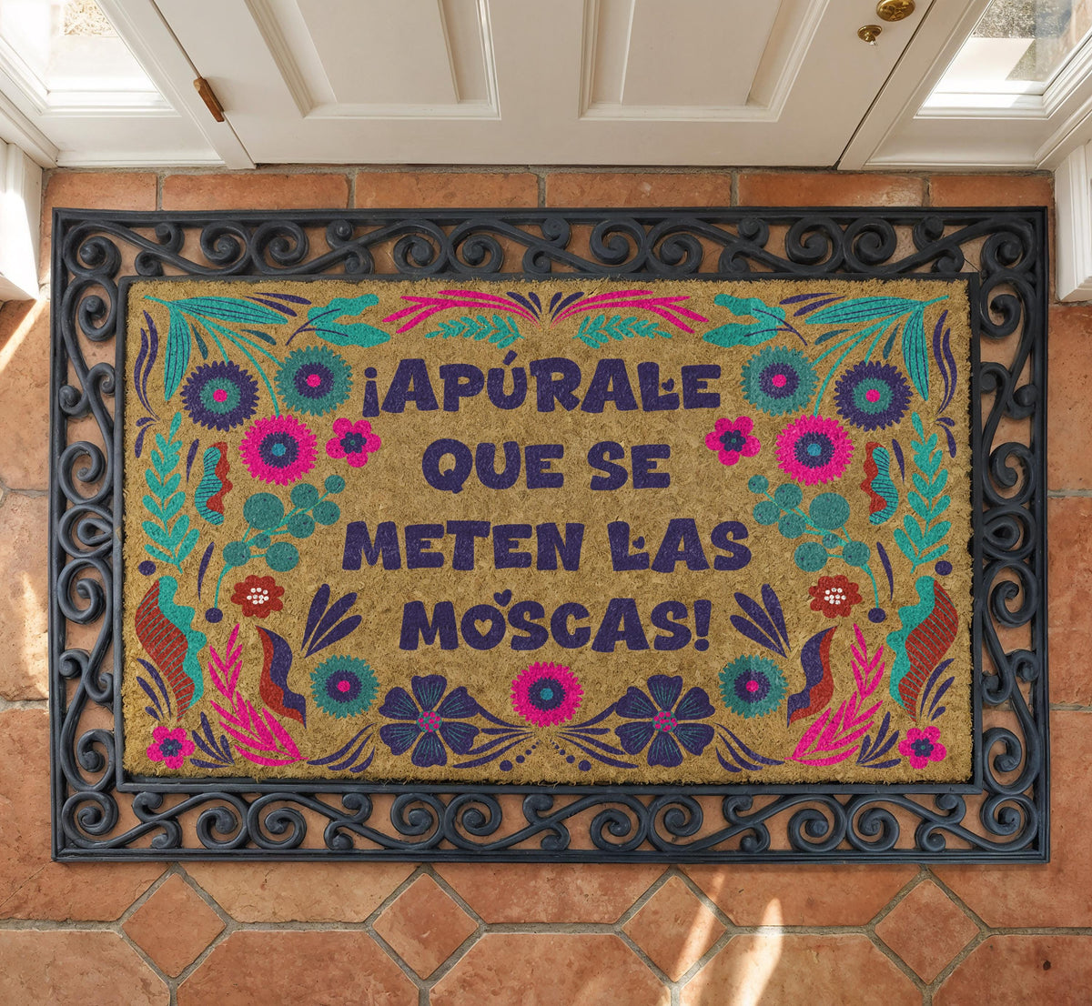 Apúrale Que Se Meten Las Moscas Interchangeable Set Doormat