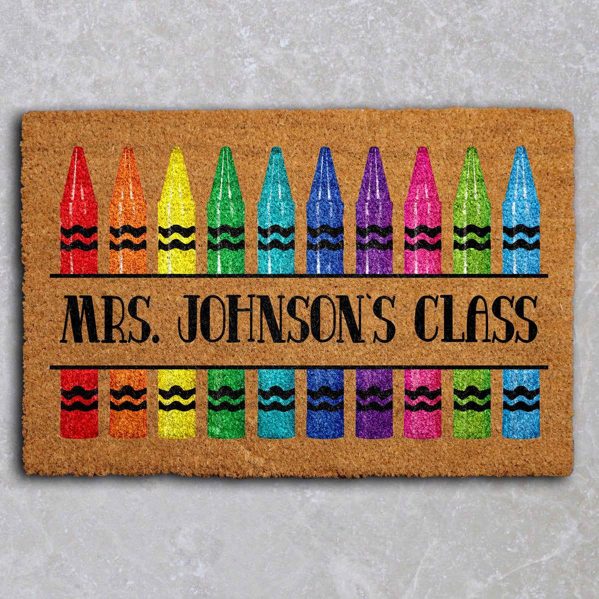 Personalized Teacher Name Doormat, Custom Classroom Welcome Mat, Back to School Gift