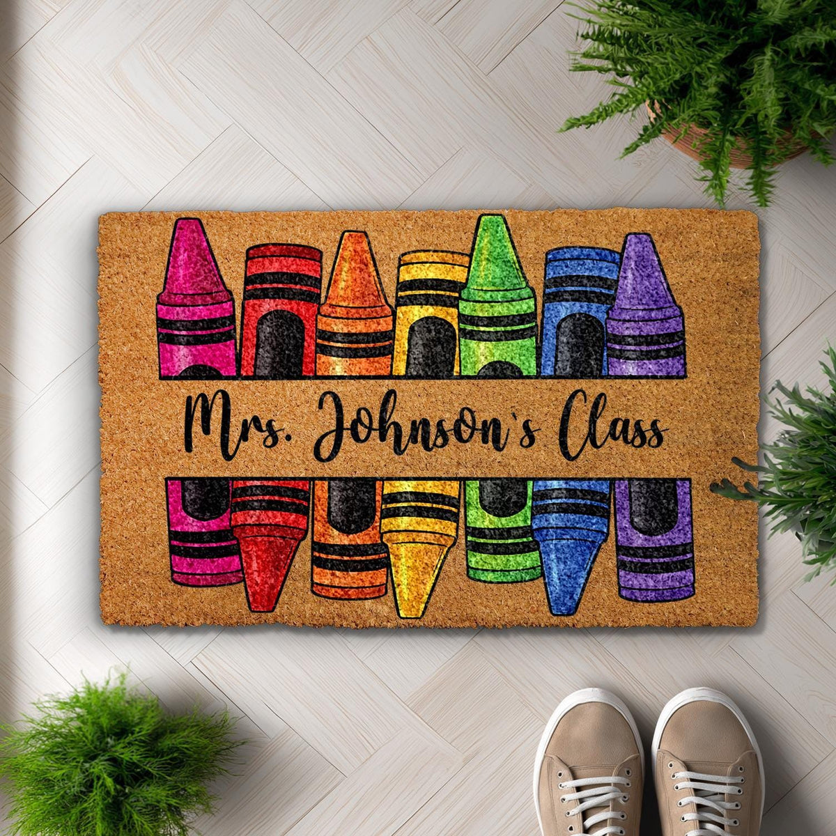 Personalized Teacher Name Doormat, Custom Classroom Welcome Mat, Back to School Gift