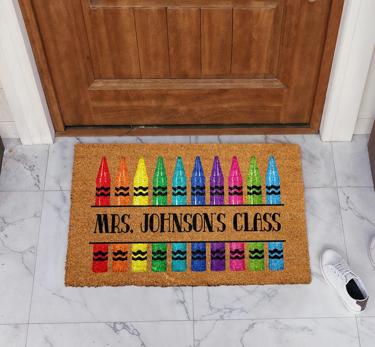 Personalized Teacher Name Doormat, Custom Classroom Welcome Mat, Back to School Gift