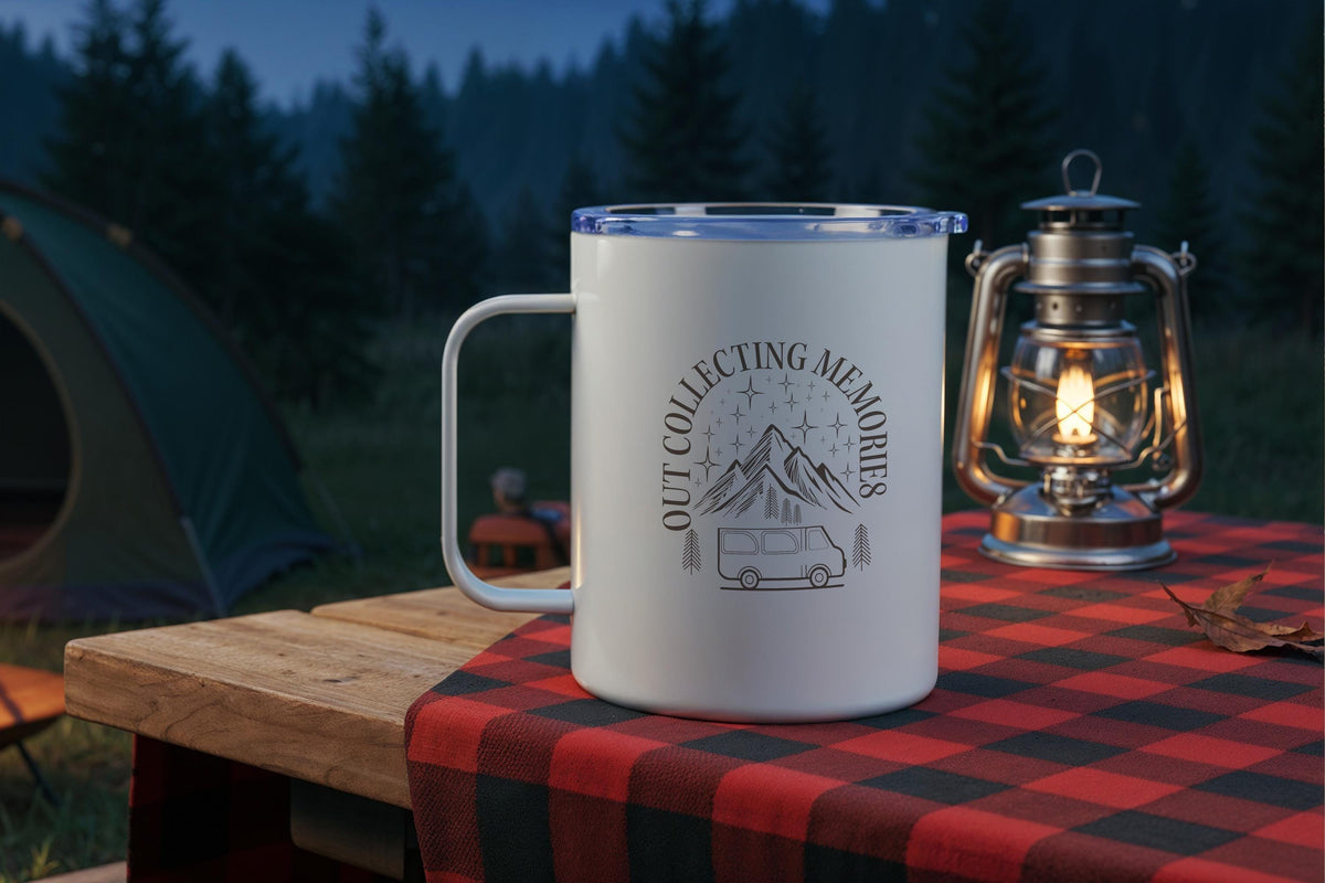 Personalized Couple Camping Mug, Adventure Travel Mugs, Nature Lover Anniversary Gift
