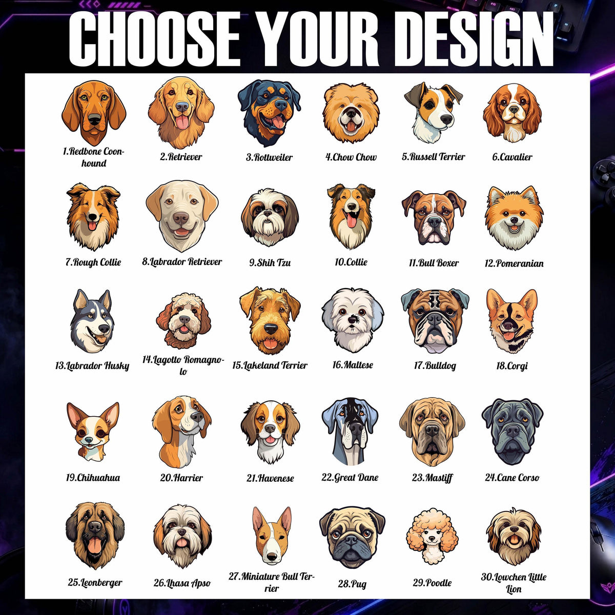 Custom Dog Portrait Desk Mat, Pet Memorial Workspace Decor, Gaming Accessories