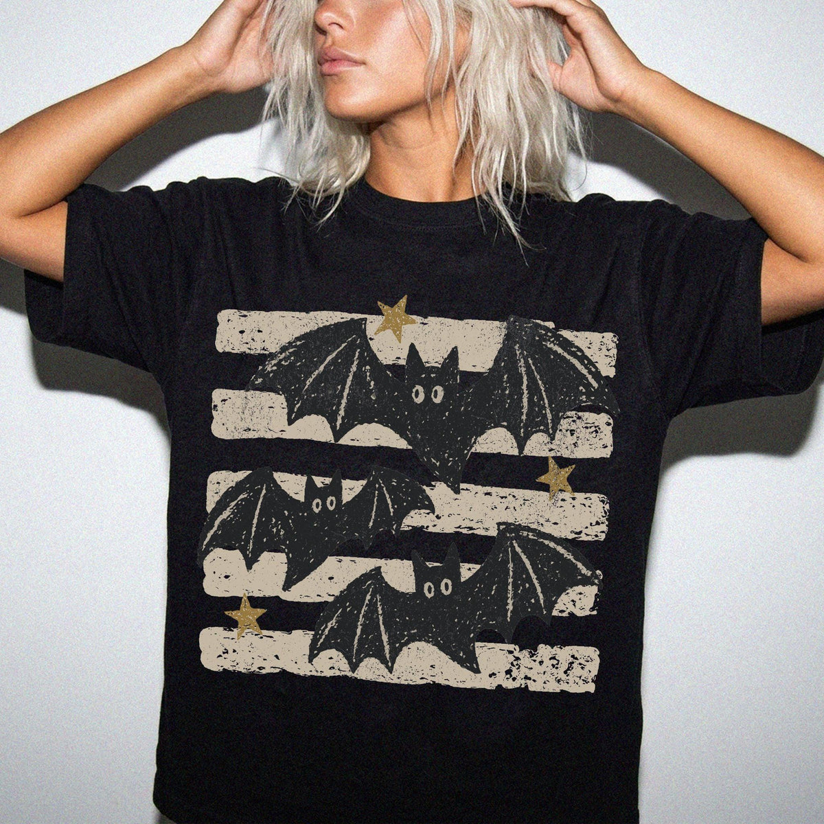 Halloween Bat Comfort Colors® Shirt, Vintage Bat T-Shirt, Spooky Season Tee, Retro Halloween Shirt, Fall Tee