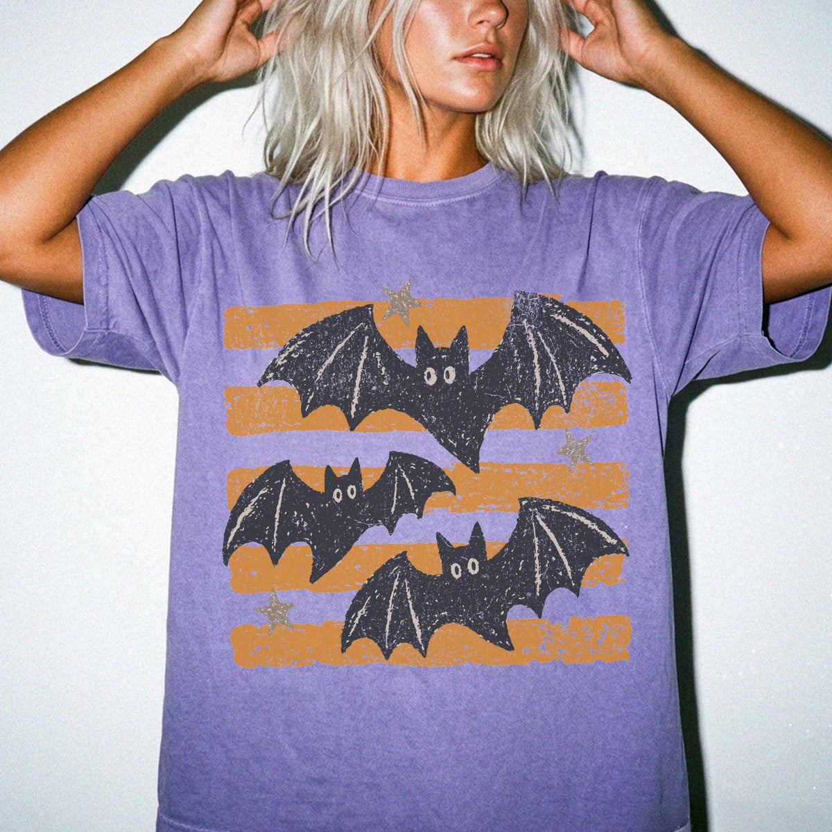 Halloween Bat Comfort Colors® Shirt, Vintage Bat T-Shirt, Spooky Season Tee, Retro Halloween Shirt, Fall Tee