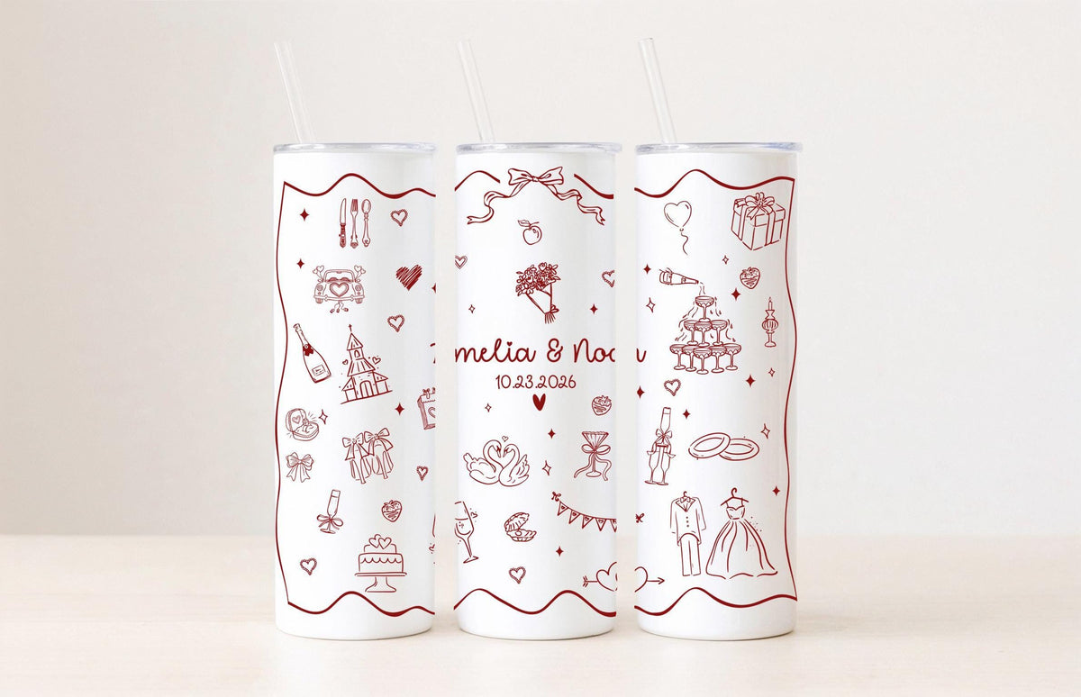 Personalized Bride Tumbler, Custom Wedding Gift, Stainless Steel Name Tumbler