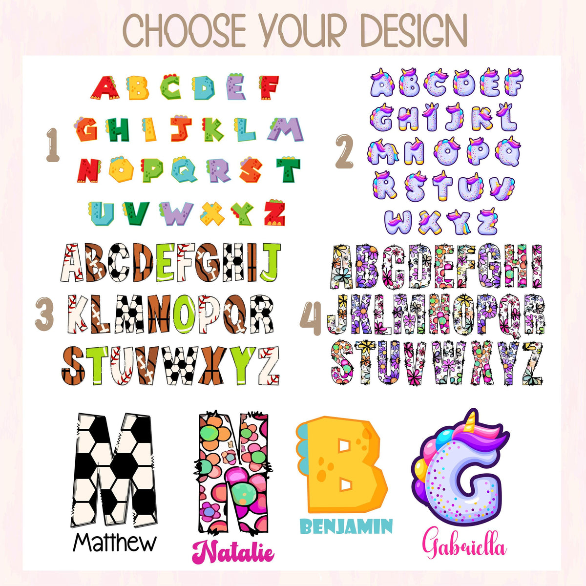 Personalized Alphabet Initial Kids Hot Cocoa Mug, Custom Name Monogrammed Enamel Cup