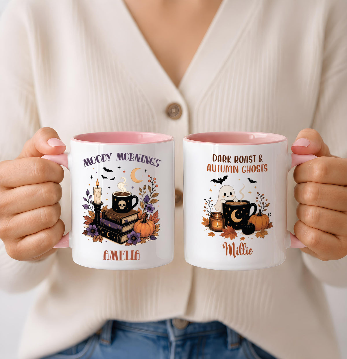 Personalized Pumpkin Season After Dark Coffee Mug, Custom Fall Pumpkin Spice Latte Cup