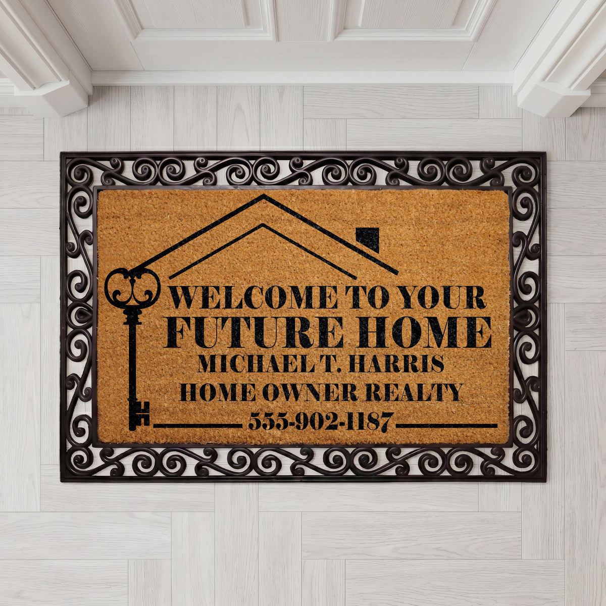 Welcome To Your Future Home Doormat, Custom Realtor Welcome Mat, Personalized Real Estate Door Mat, Realtor Housewarming Gift