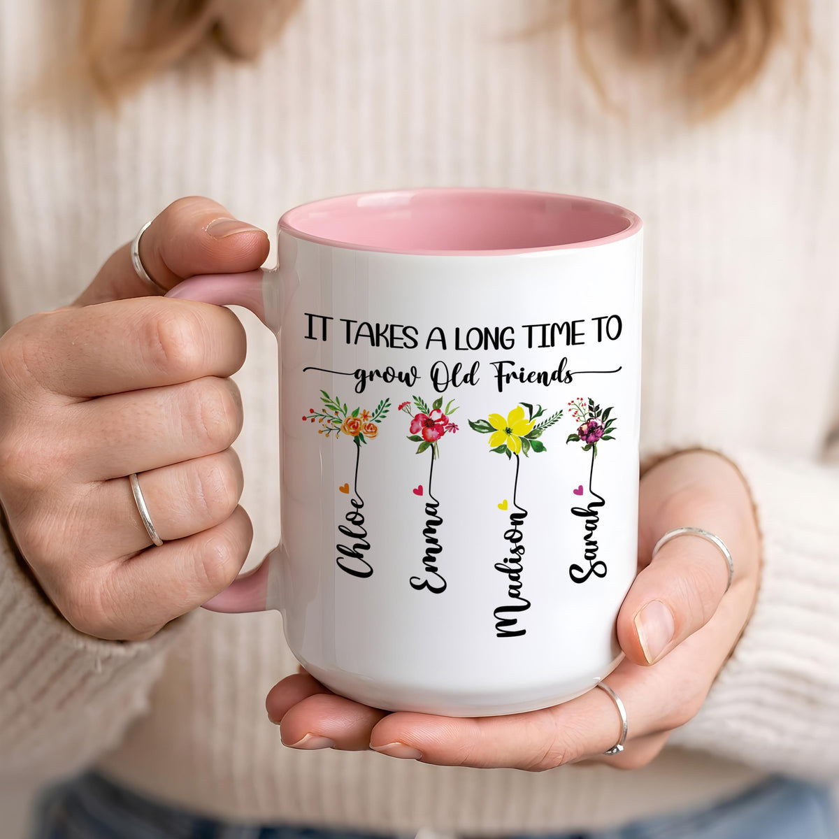 Personalized It Takes a Long Time To Grow Old Friends Mug