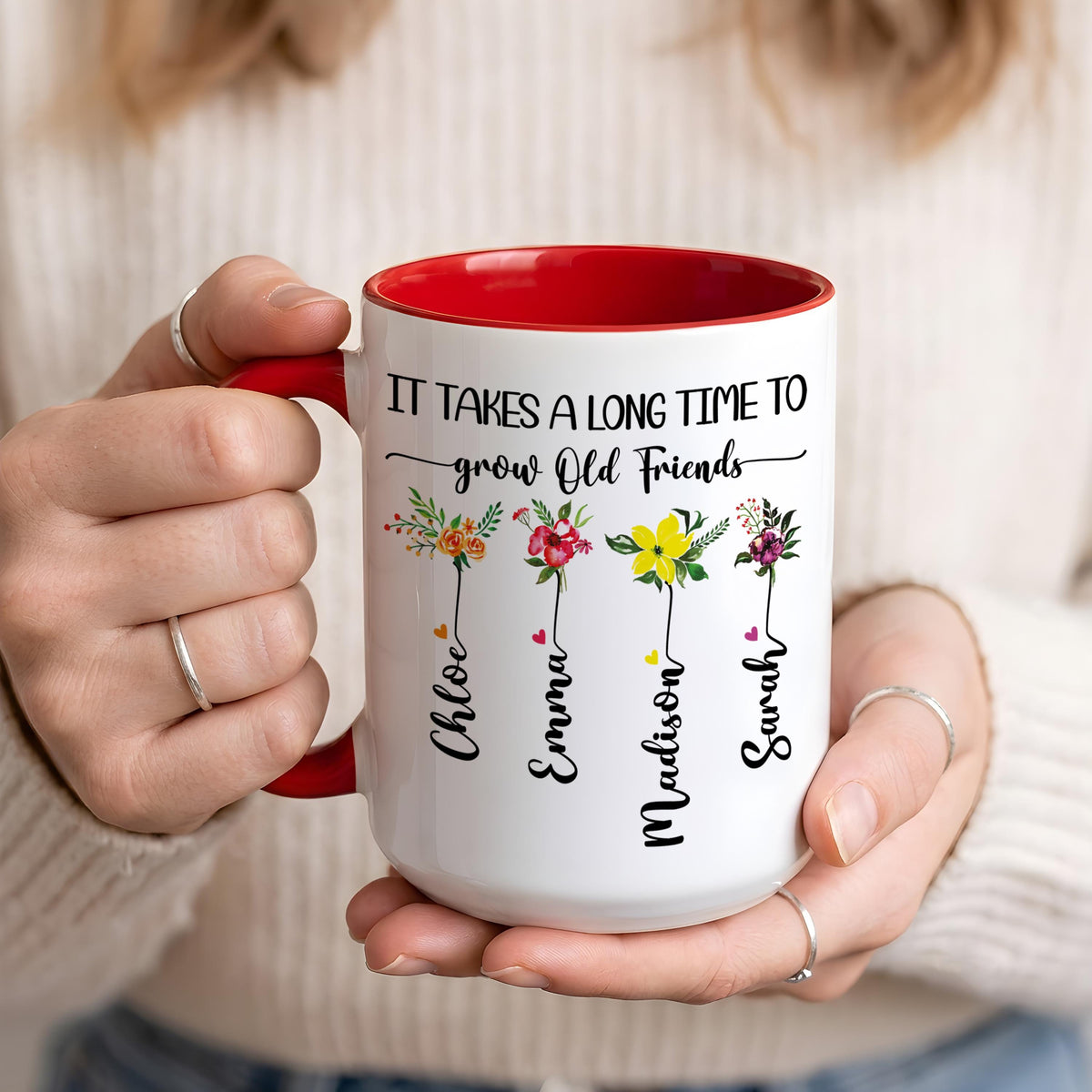 Personalized It Takes a Long Time To Grow Old Friends Mug