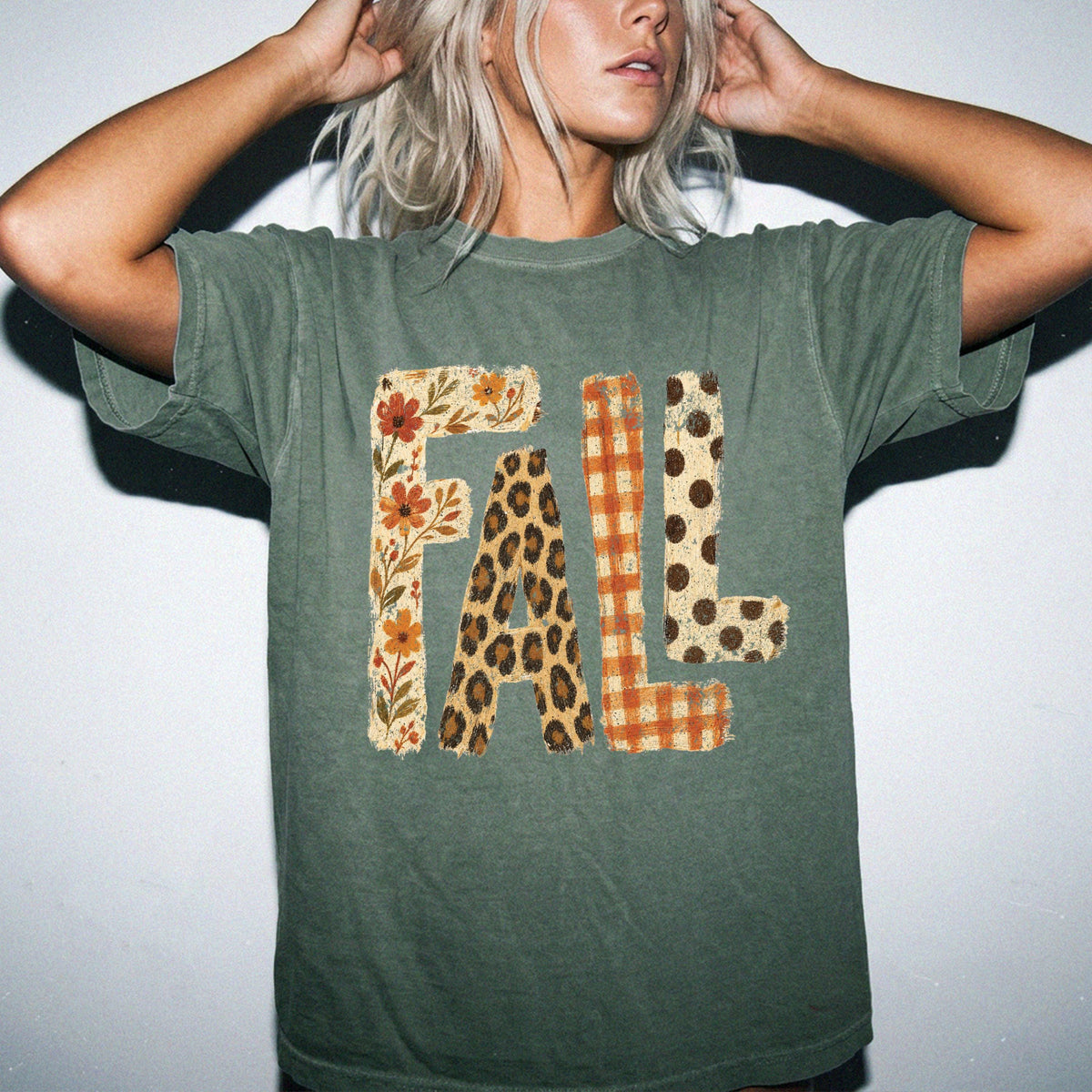 Fall Flowers Comfort Colors® Shirt, Fall Season Leopard T-Shirt, Autumn Lovers Gift Tee