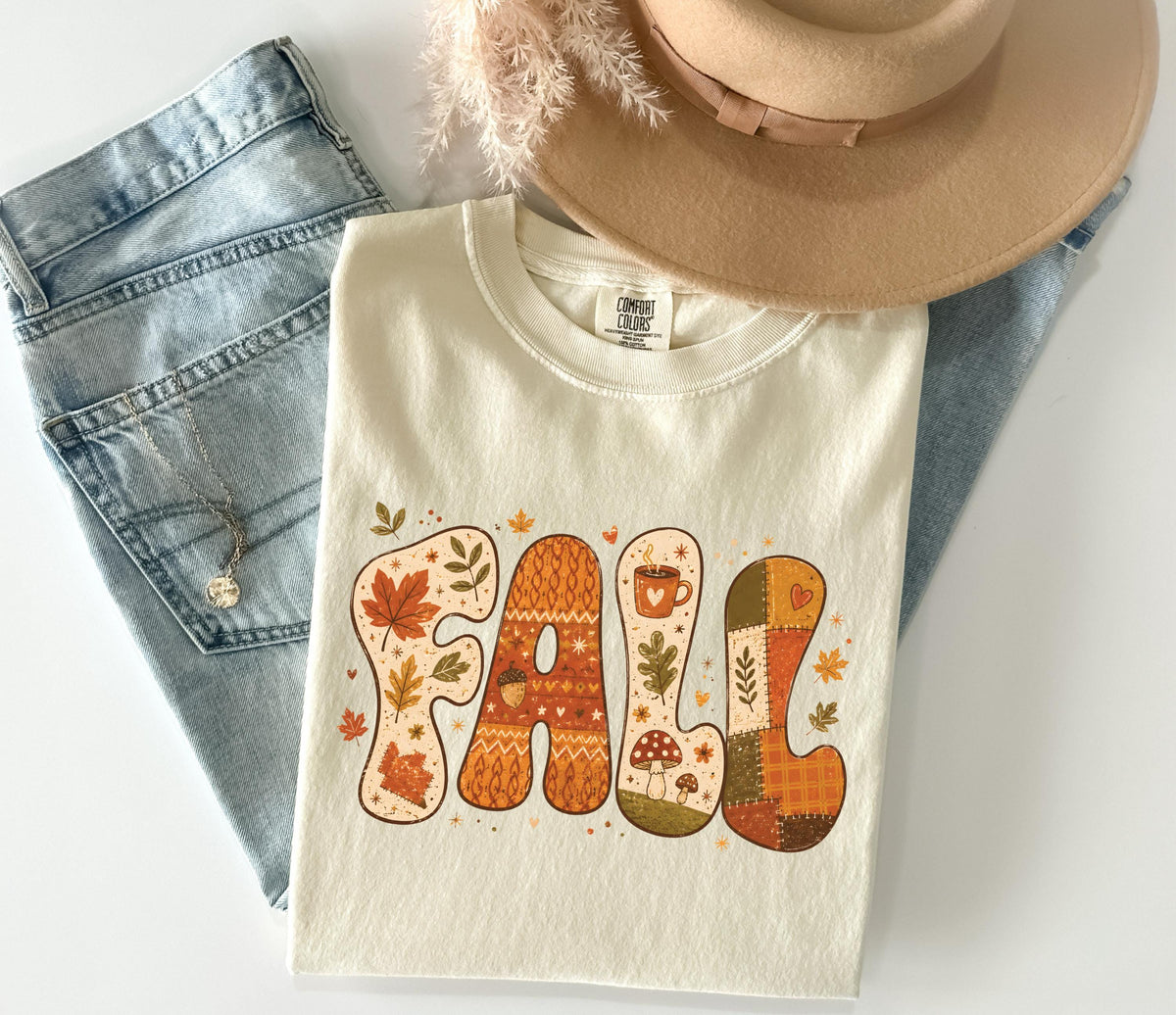 Fall Leaves Comfort Colors® Shirt, Fall Season T-Shirt, Autumn Lovers Gift Tee