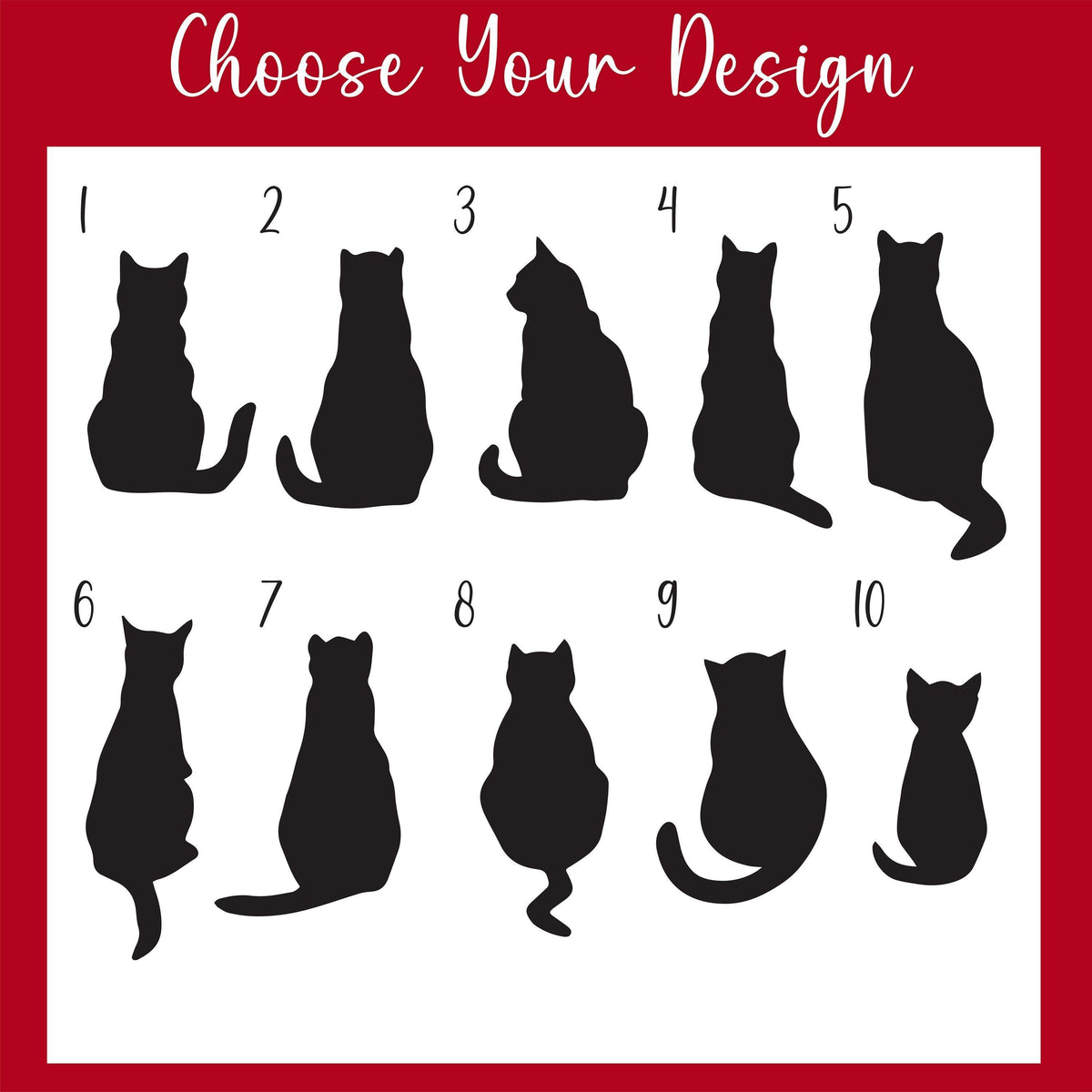 Personalized Cat Silhouette Ceramic Heart Keepsake, Custom Name Cat Mom Ornament