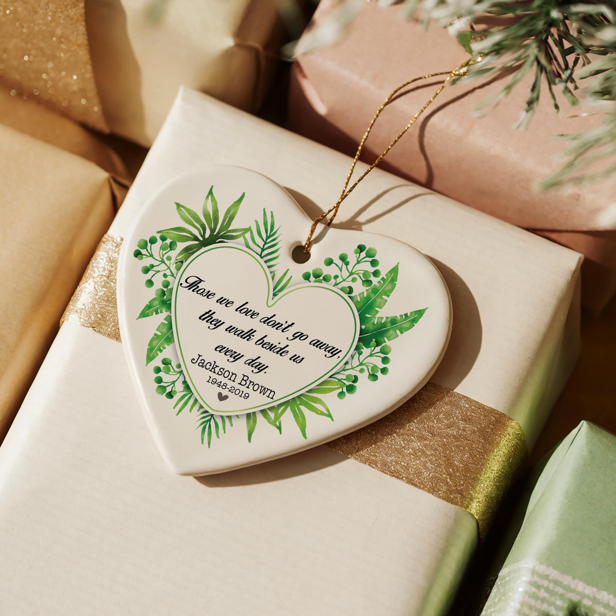 Custom Name Those We Love Don't Go Away Keepsake, Personalized Loss of Loved One Ornament