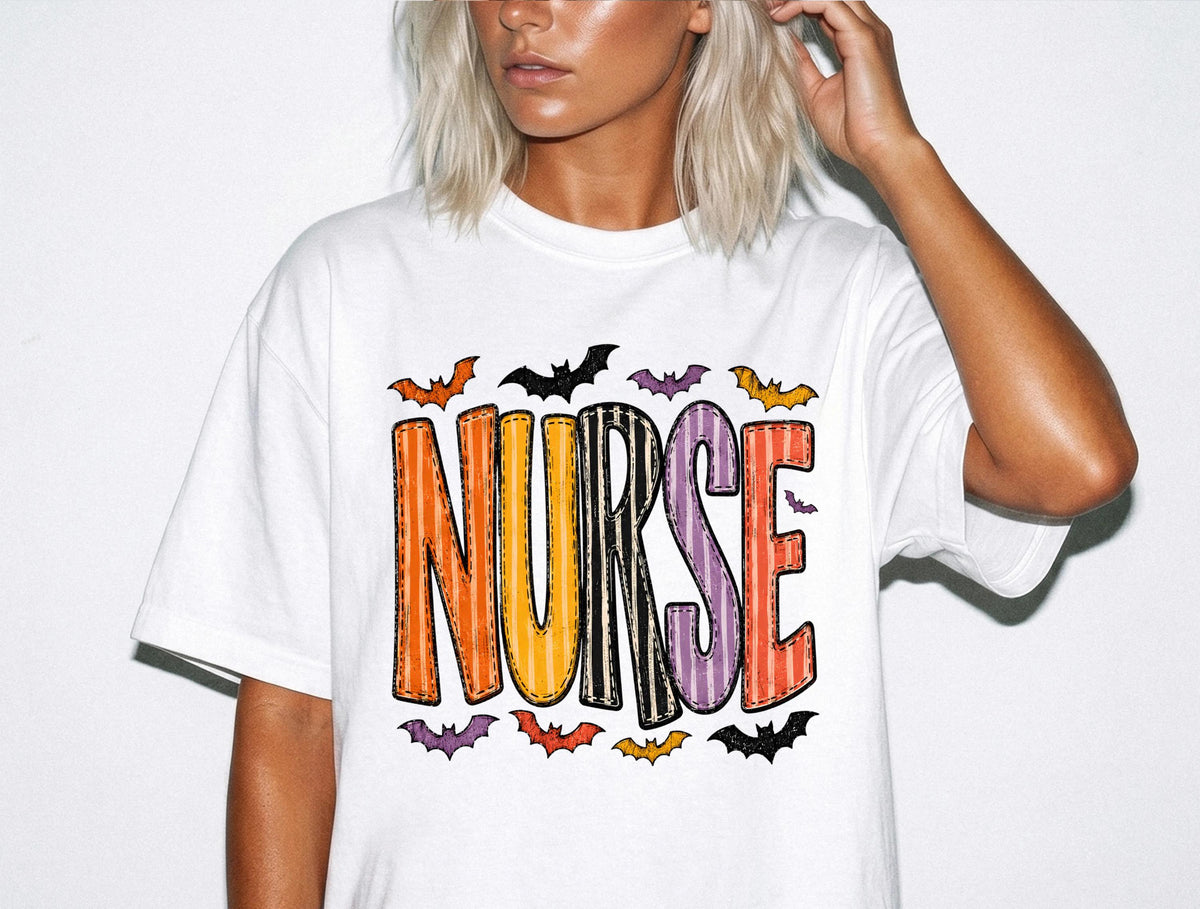 Spooky Nurse Comfort Colors® Shirt, Halloween Nurse Tee, Halloween Nurse Gift T-shirt