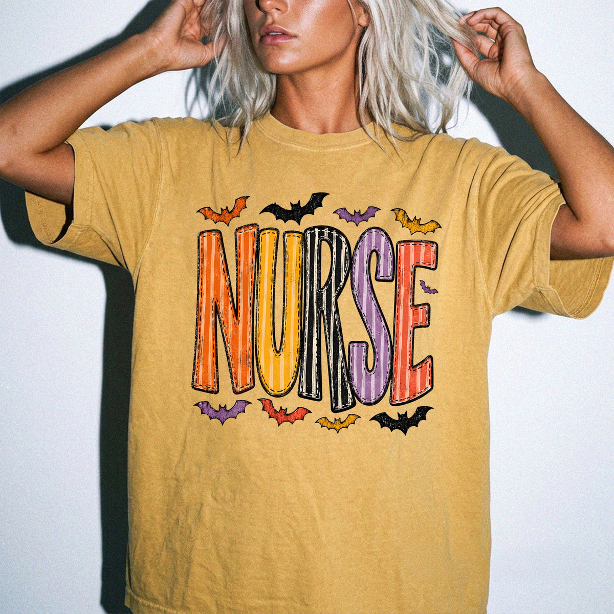 Spooky Nurse Comfort Colors® Shirt, Halloween Nurse Tee, Halloween Nurse Gift T-shirt