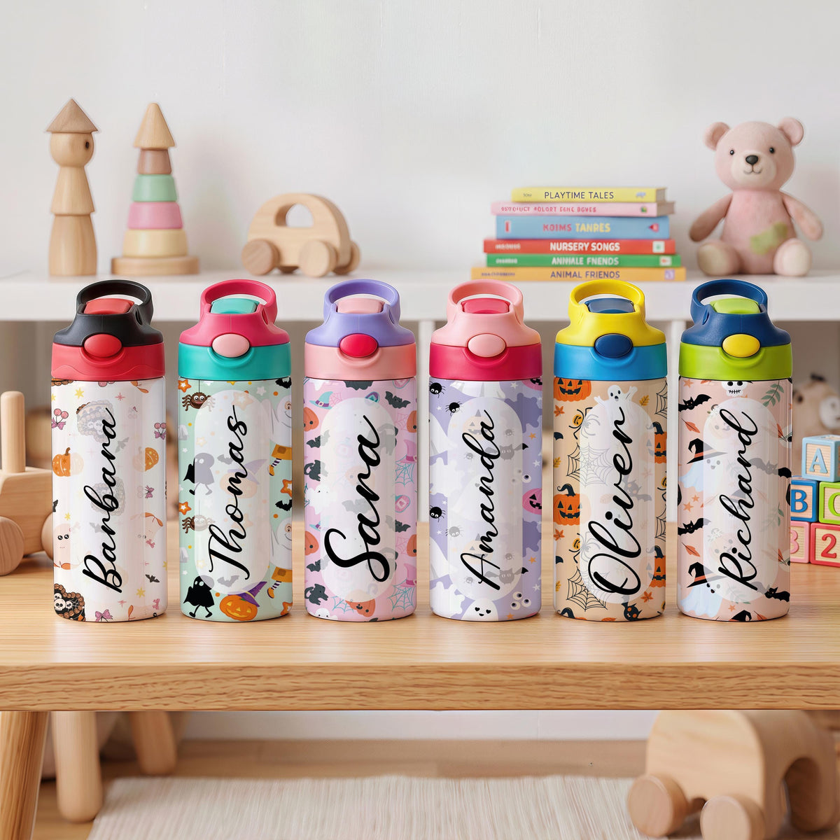 Personalized Kids Halloween Tumbler, Spooky Season Stainless Steel Cup