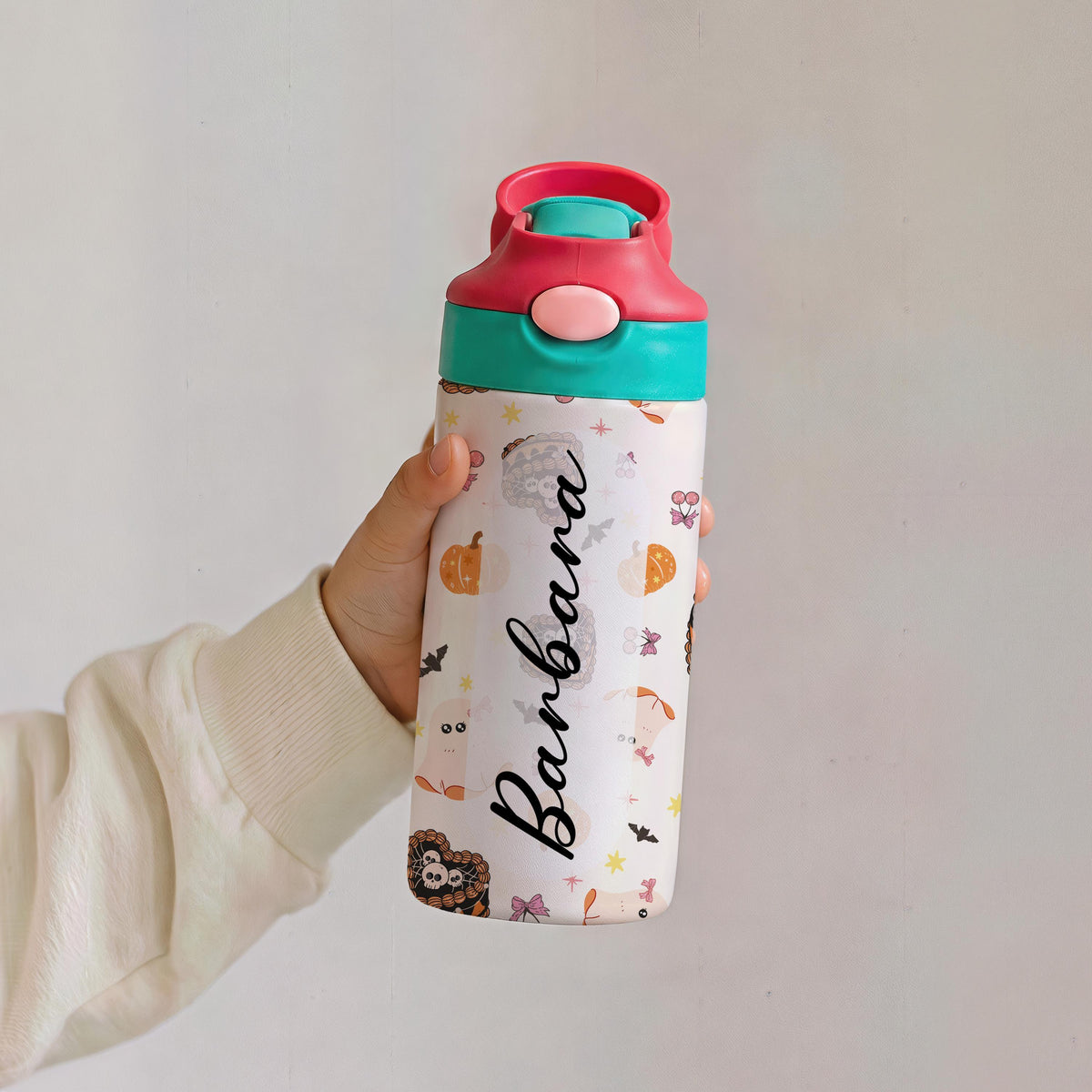 Personalized Kids Halloween Tumbler, Spooky Season Stainless Steel Cup