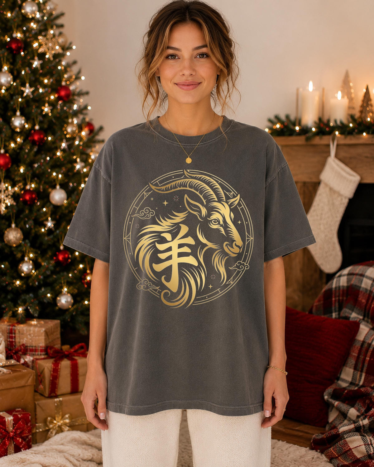 Chinese Goat 2027 Comfort Colors® Shirt, Year of the Fire Tee, New Year Celebration Gift