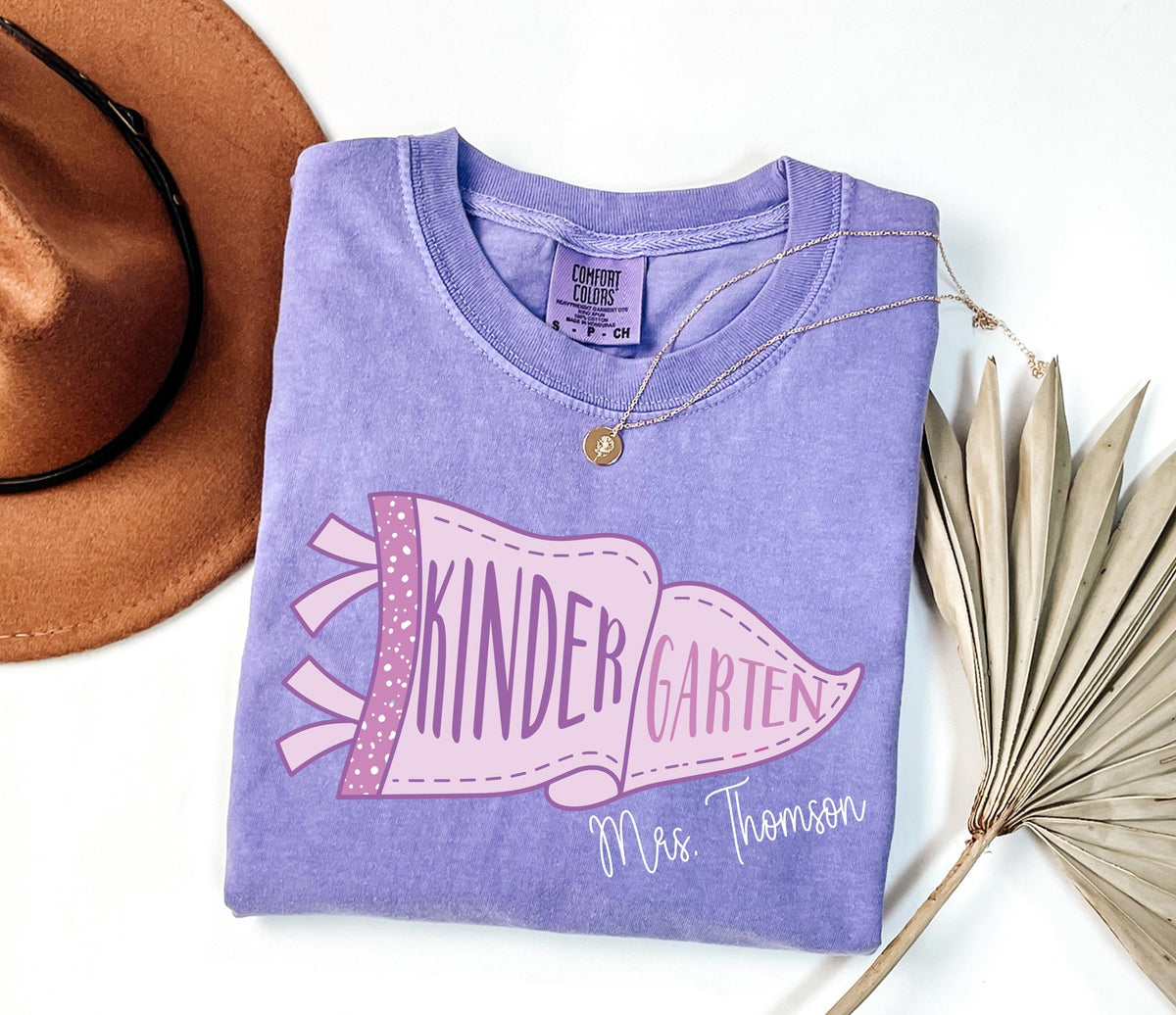 Custom Teacher Comfort Colors® Shirt, Grade Level Teacher Name Tee, Teacher Crew Gifts
