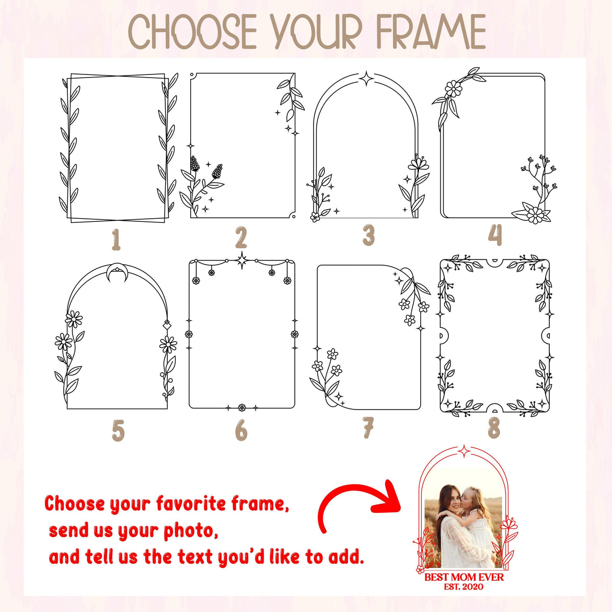 Custom Text and Photo Design Bamboo Lid & Straw Cup Tumbler