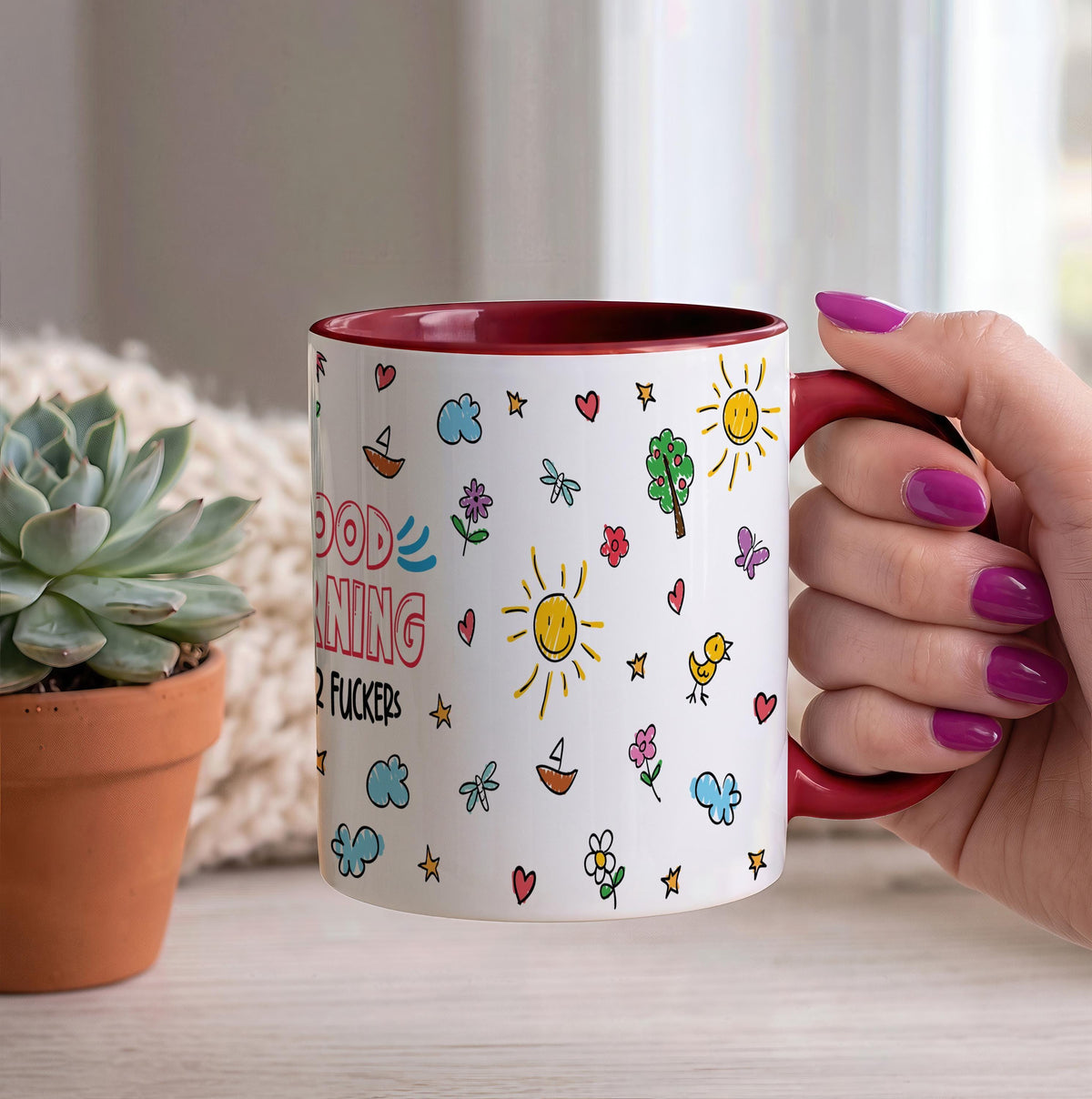 Funny Good Morning Mother Fuckers Coffee Mug, Sarcastic Ceramic Tea Cup