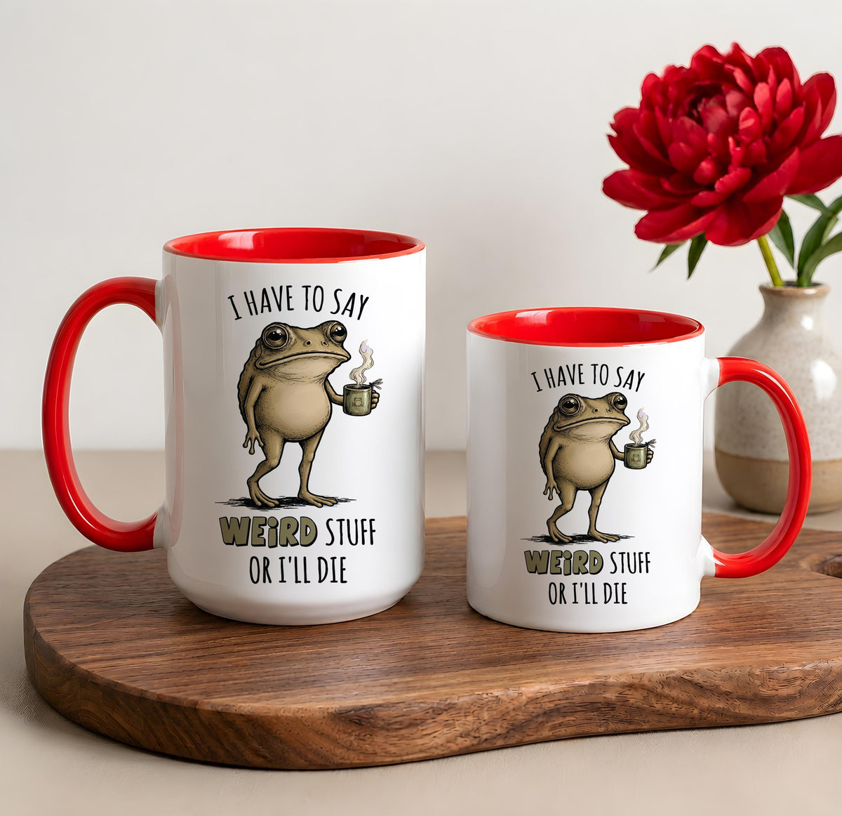 I Have To Say Weird Stuff Or I'll Die Coffee Mug, Relatable Neurodivergent Quote Ceramic Cup