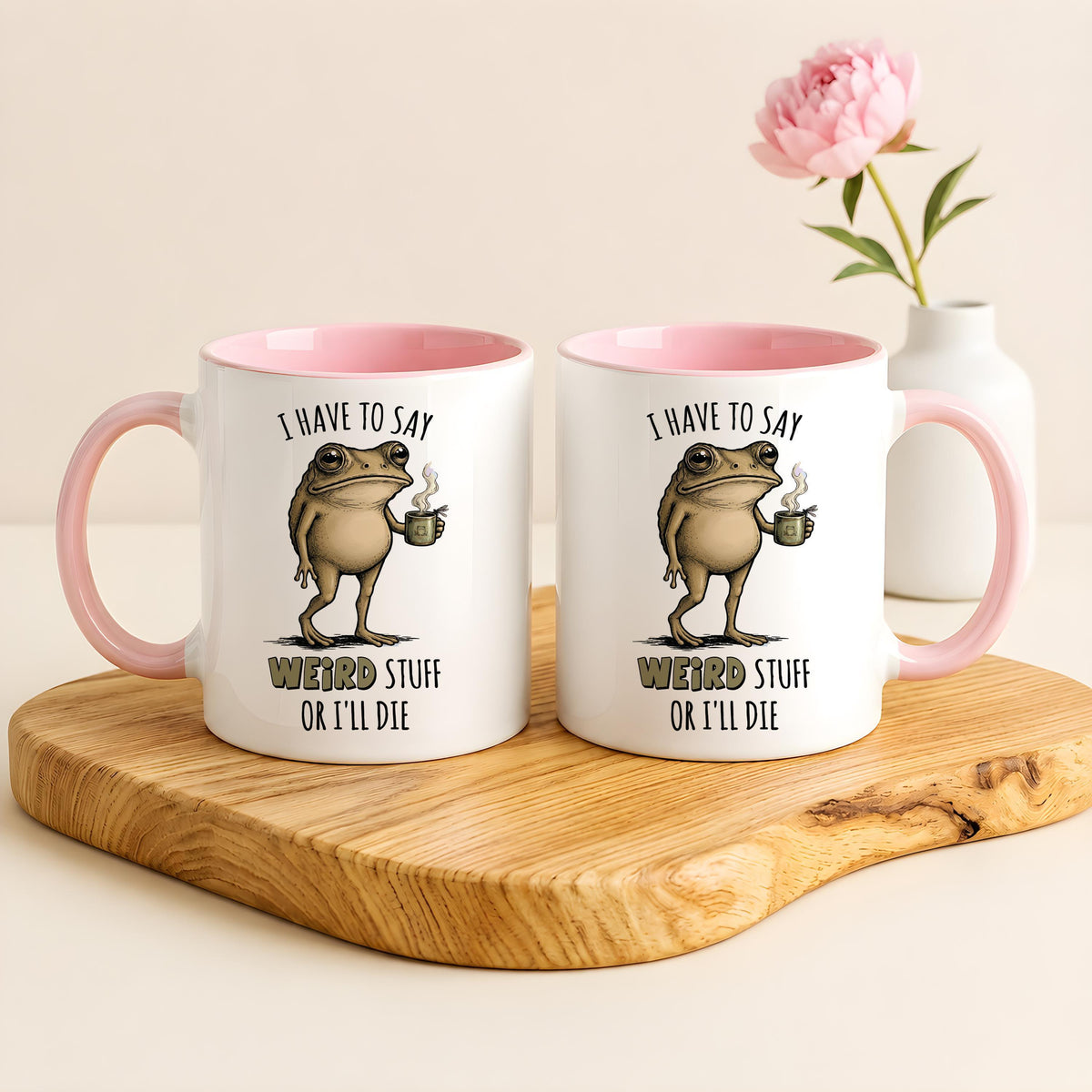 I Have To Say Weird Stuff Or I'll Die Coffee Mug, Relatable Neurodivergent Quote Ceramic Cup