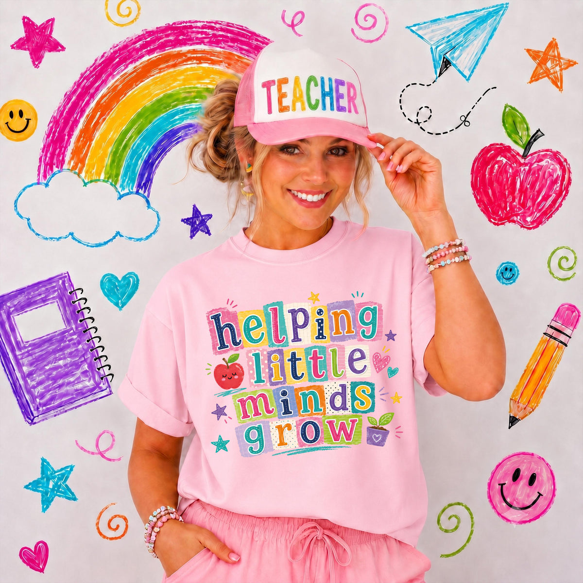 Teacher Saying Comfort Colors® Shirt, Helping Little Minds Grow Shirt, Positive Teacher Tee