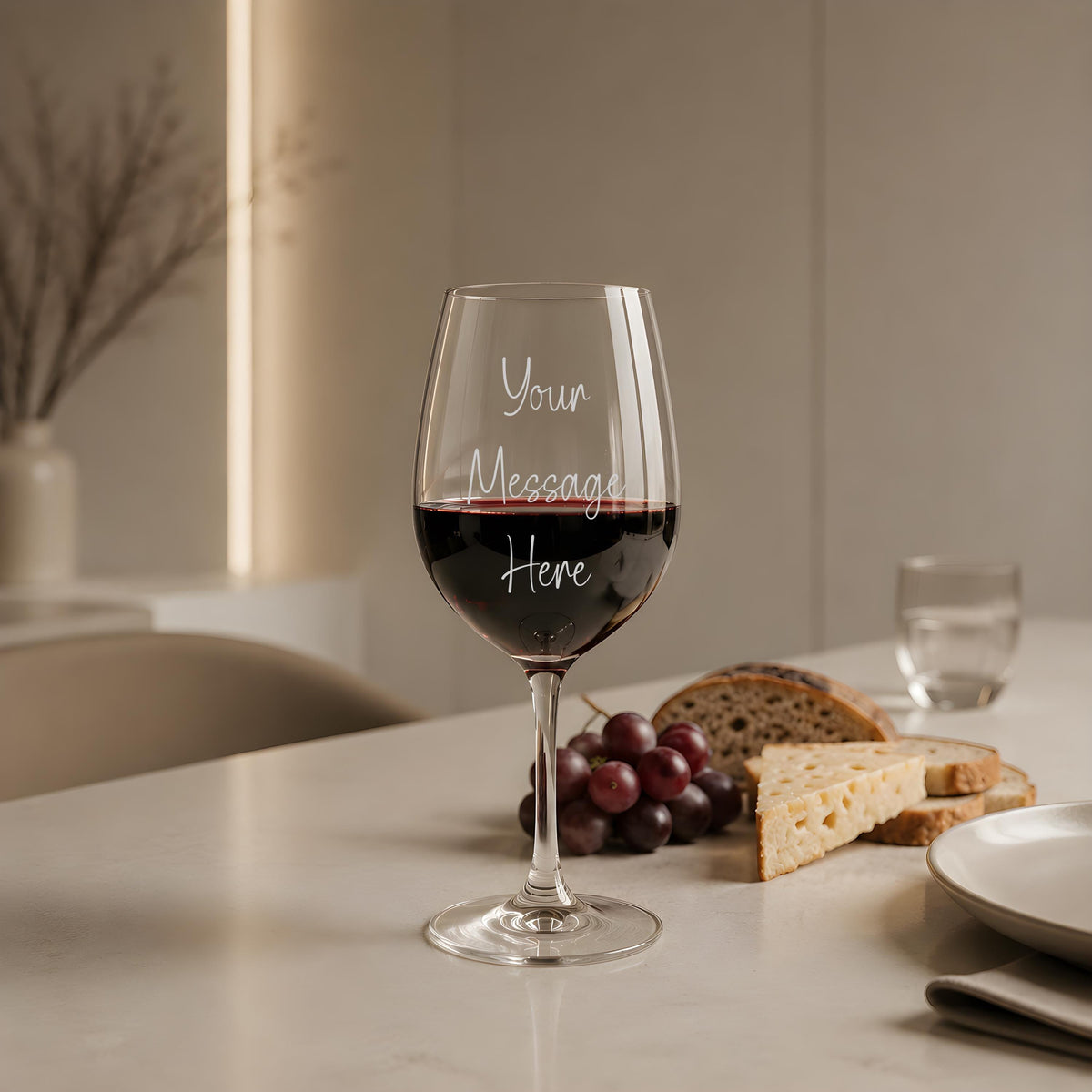 Personalized Engraved Wine Glass, Custom Wedding Gift, Laser Etched Stemware
