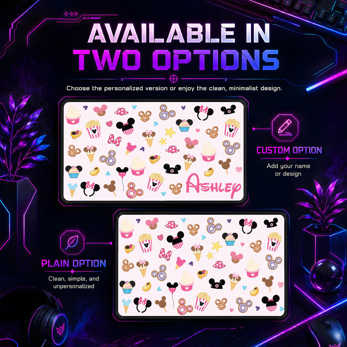 Personalized Magical Theme Park Desk Mat, Cartoon Mousepad, Computer Setup Accessories