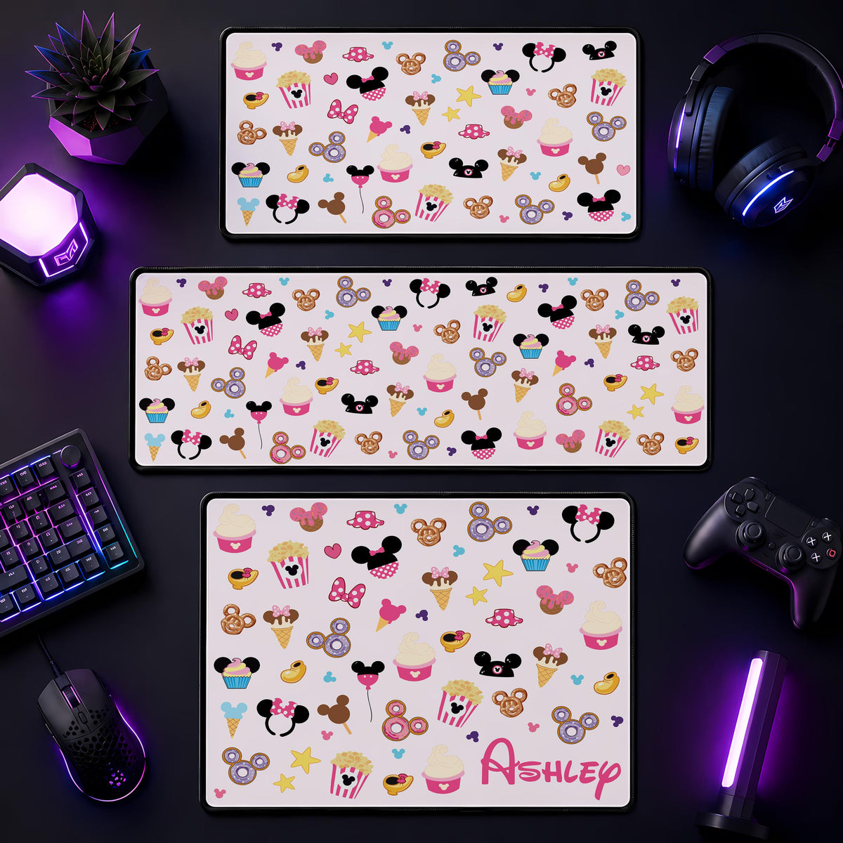Personalized Magical Theme Park Desk Mat, Cartoon Mousepad, Computer Setup Accessories