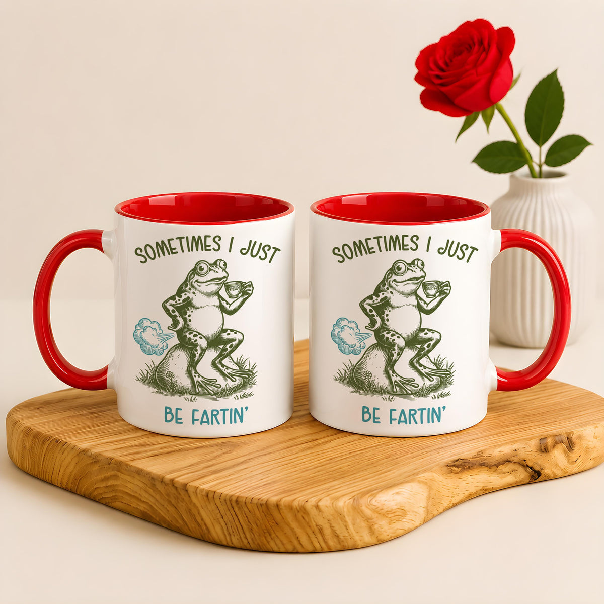 Funny Sometimes I Just Be Fartin' Coffee Mug, Humorous Meme Ceramic Cup for Friend