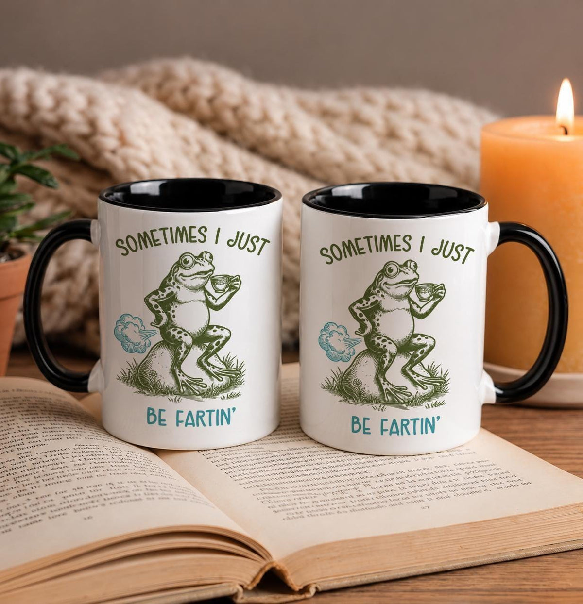 Funny Sometimes I Just Be Fartin' Coffee Mug, Humorous Meme Ceramic Cup for Friend