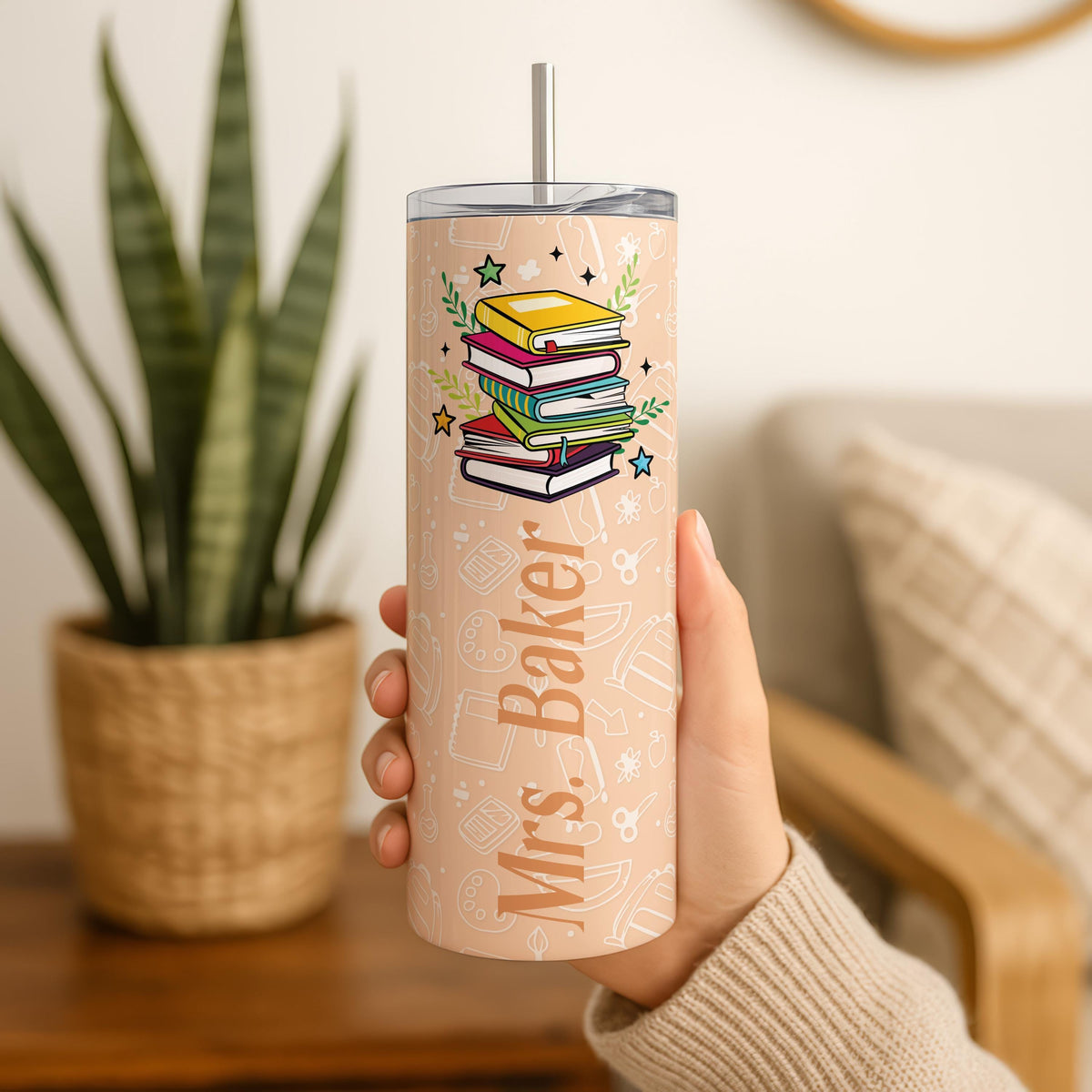 Personalized Teacher Tumbler, Cute Appreciation Gift, Custom Teachers Cup