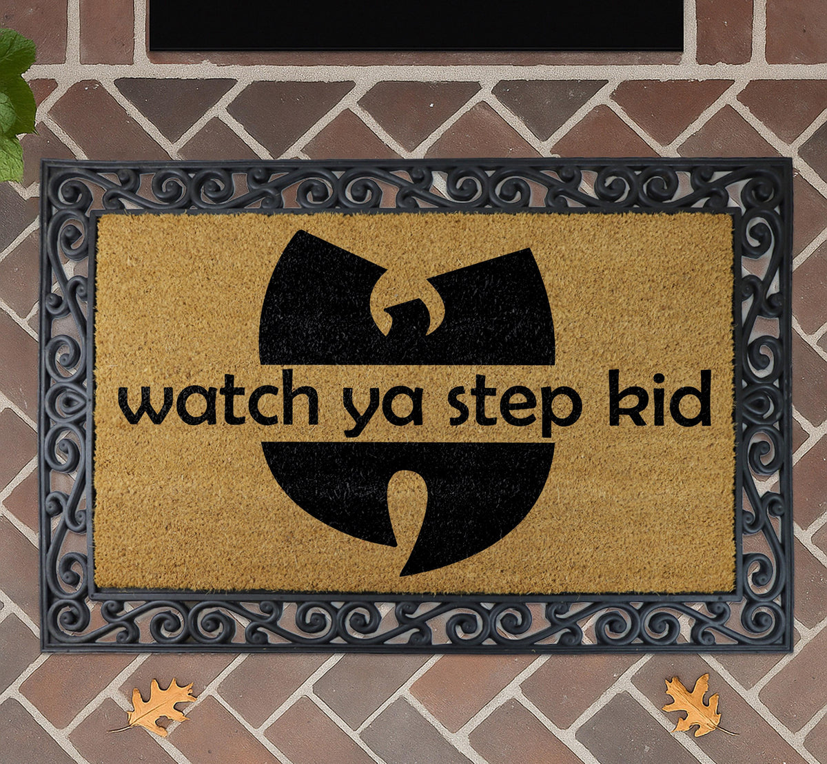 Watch Ya Step Kid Doormat, 90s Hip Hop Rap Decor, Music Lover Entrance Mat