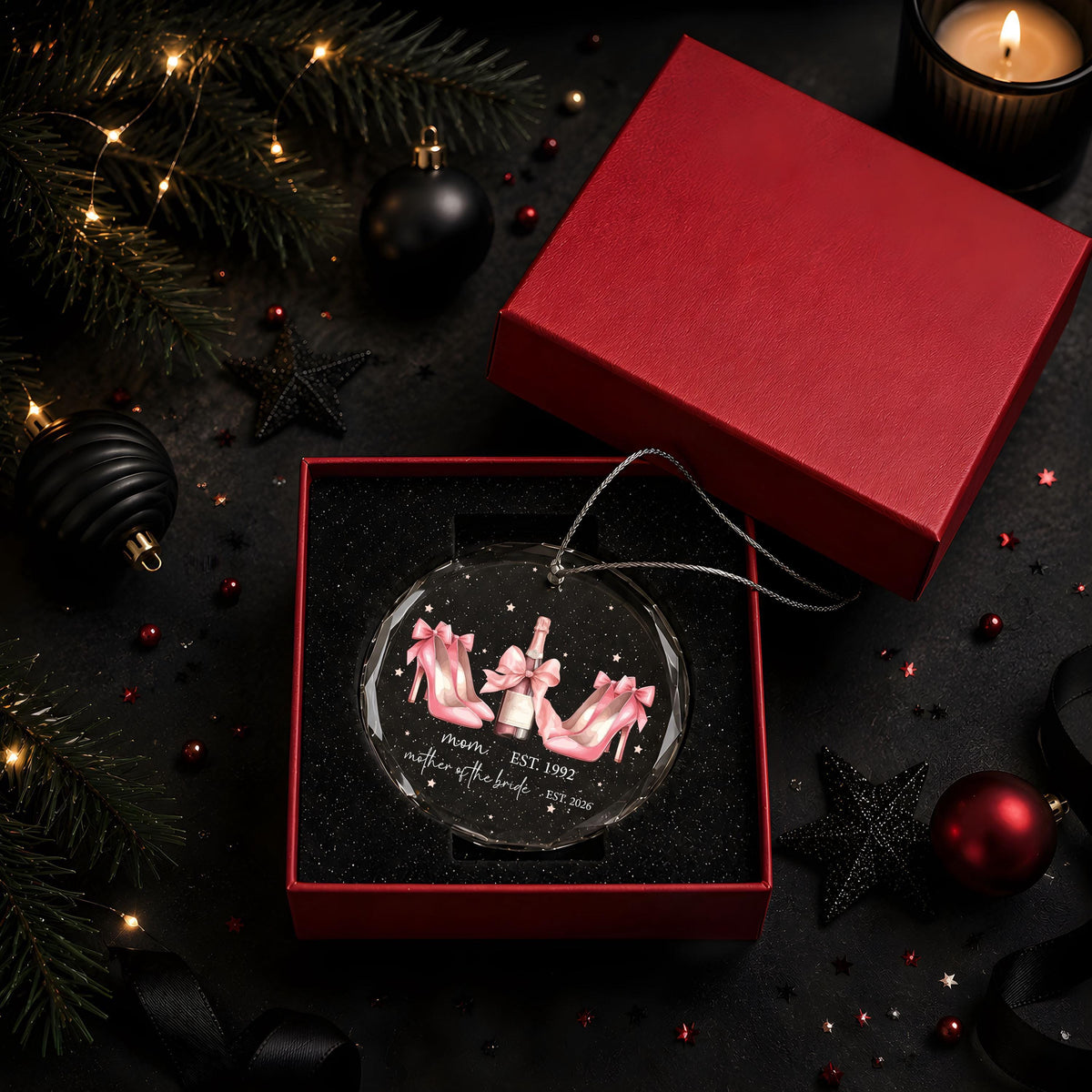 Custom Est Year Mother Of The Bride Ornament