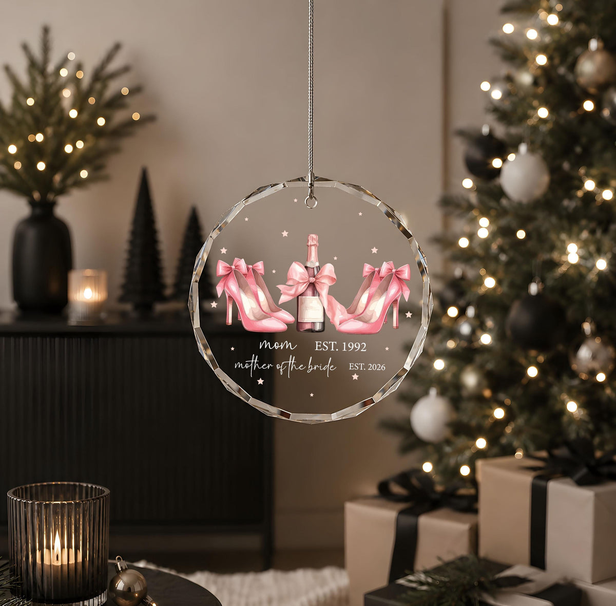 Custom Est Year Mother Of The Bride Ornament