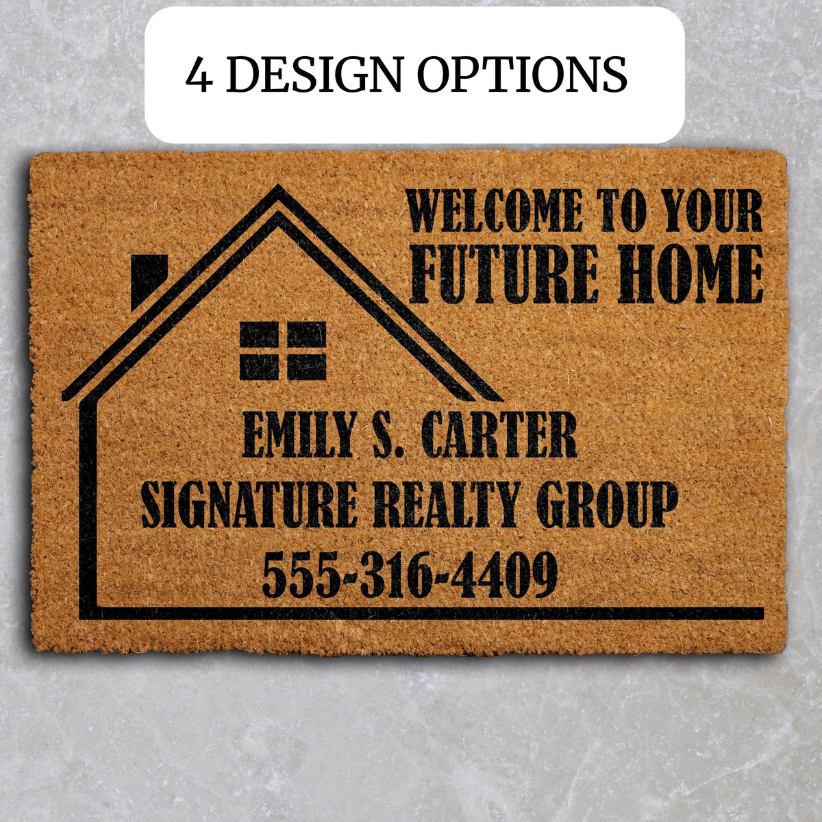 Personalizable Realtor Open House Welcome Mat, Welcome To Your Future Home Doormat