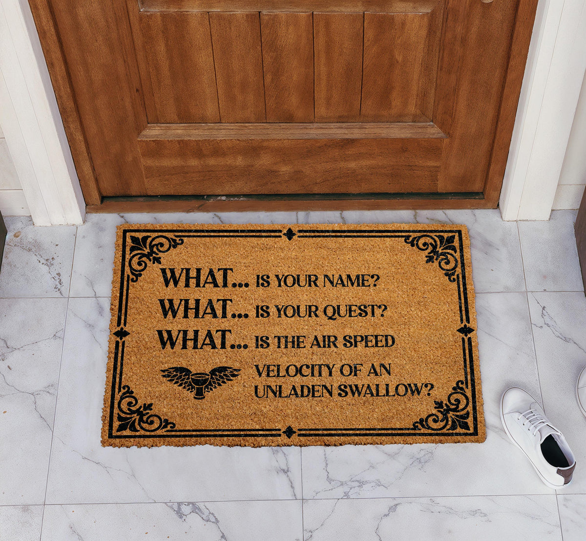 What Is Your Quest Doormat, Funny Medieval Welcome Mat