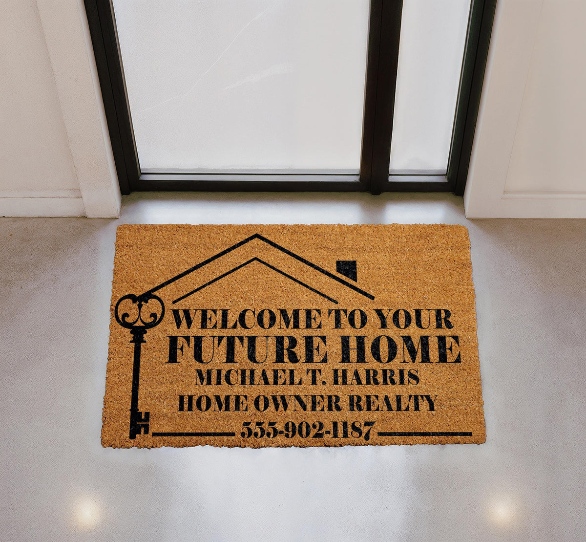 Welcome To Your Future Home Doormat, Custom Realtor Welcome Mat, Personalized Real Estate Door Mat, Realtor Housewarming Gift