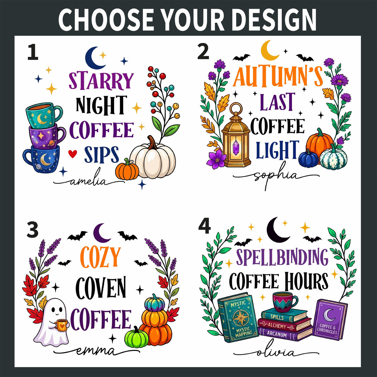 Personalized Cozy Pumpkin Season Coffee Mug, Custom Name Halloween Reader Ceramic Cup