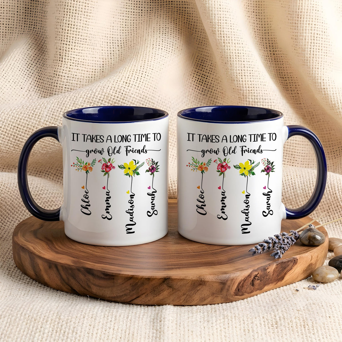 Personalized It Takes a Long Time To Grow Old Friends Mug