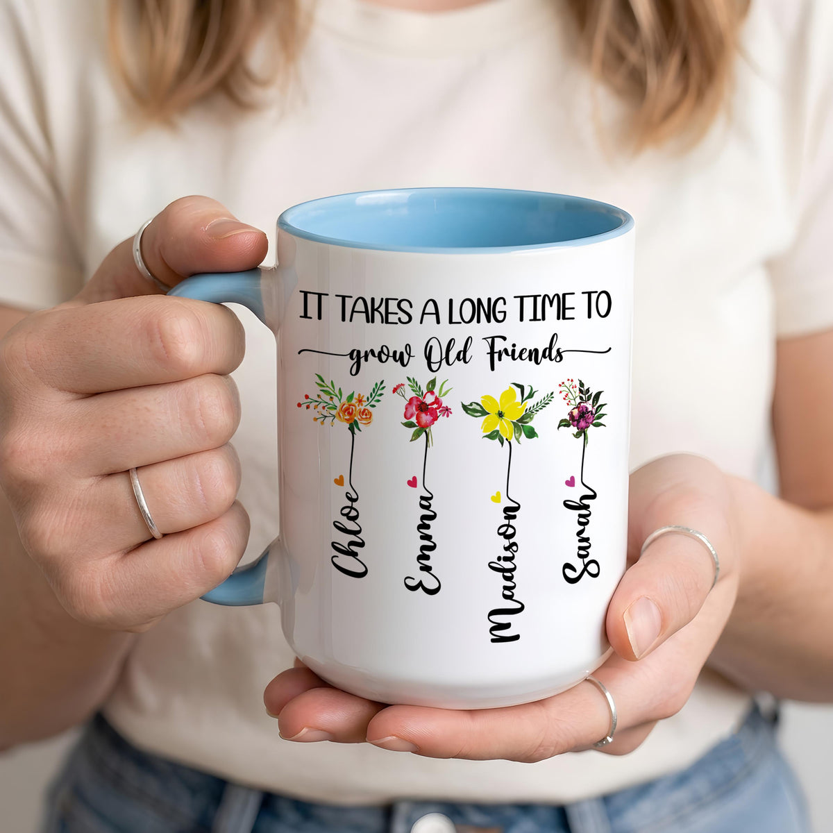 Personalized It Takes a Long Time To Grow Old Friends Mug